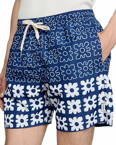 Vintage Flower 5.5" Swim Trunks