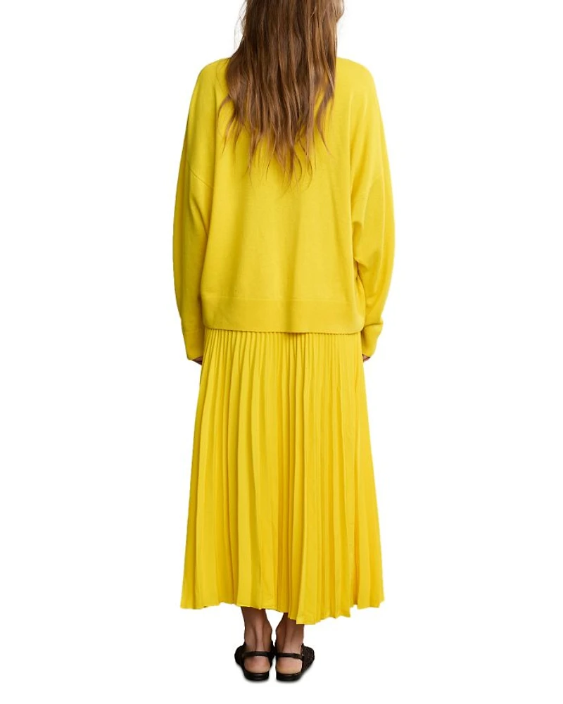 Pleated Maxi Skirt