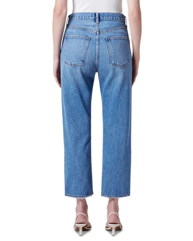 90's Crop Mid Rise Straight Jeans Shrine