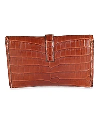 Fauve Crocodile Niloticus Lisse Jige Clutch Exotic Handbag