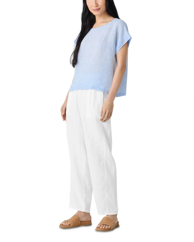 Ballet Neck Linen Top