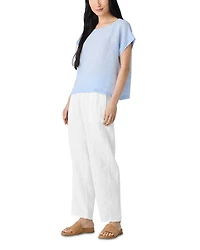 Ballet Neck Linen Top