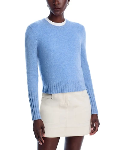 Cashmere Shrunken Crewneck Sweater