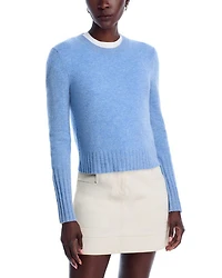 Cashmere Shrunken Crewneck Sweater