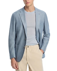 Eleventy Cotton Linen Blend Regular Fit Jersey Soft Jacket