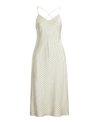 Polka Dot Satin Charmeuse Slip Dress