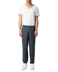 Regular Fit Pull On Linen Pants