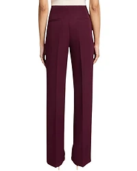 Della Staight Leg Pants with Slanted Pockets Fluid Techno Crepe