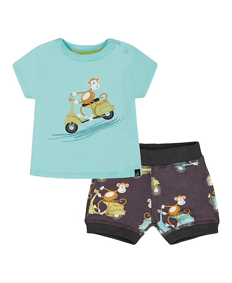 Deux par Deux Boys' Two-Piece Top and Short Set - Little Kid