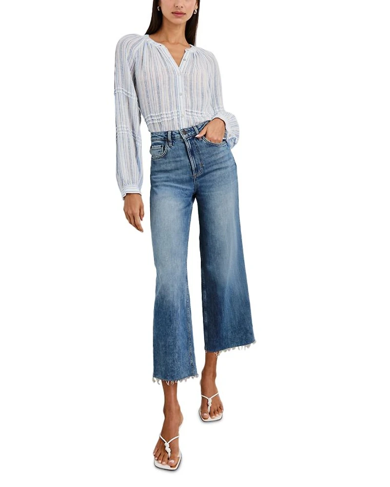 Frances Relaxed Fit Linen Peasant Top