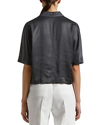 Notch Collar Blouse
