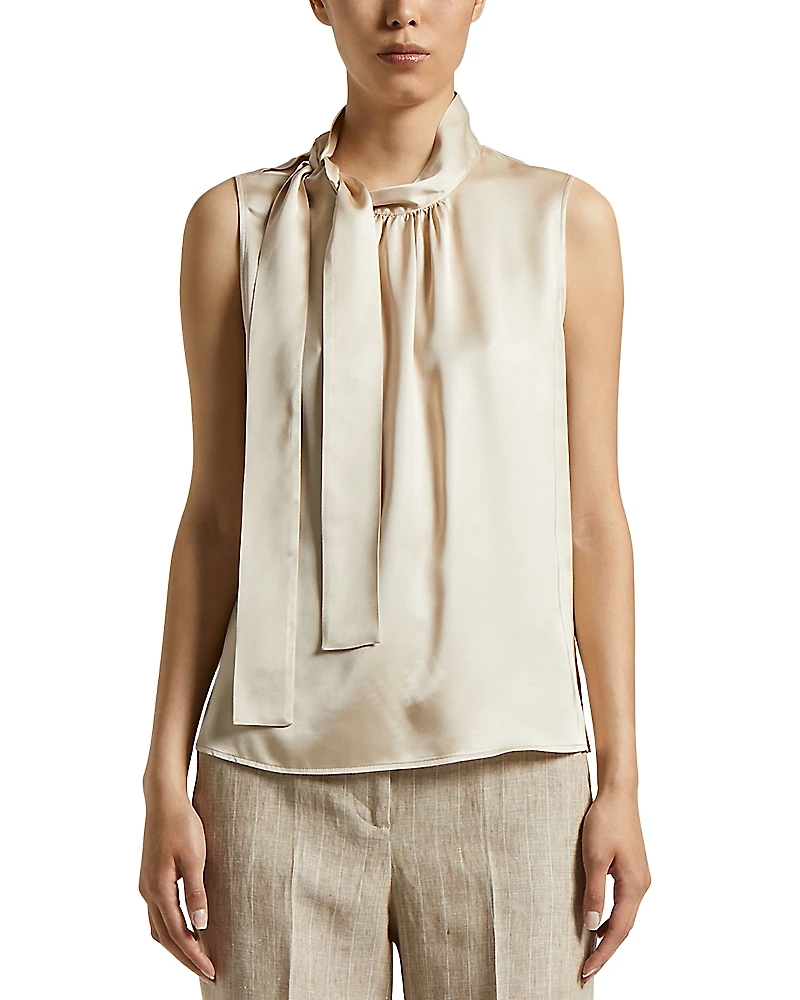 Peserico Tie Neck Sleeveless Camisole