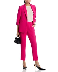 Ruched Sleeve Blazer