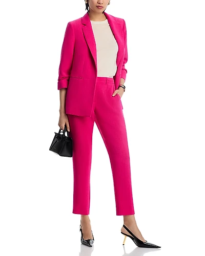 T Tahari Ruched Sleeve Blazer