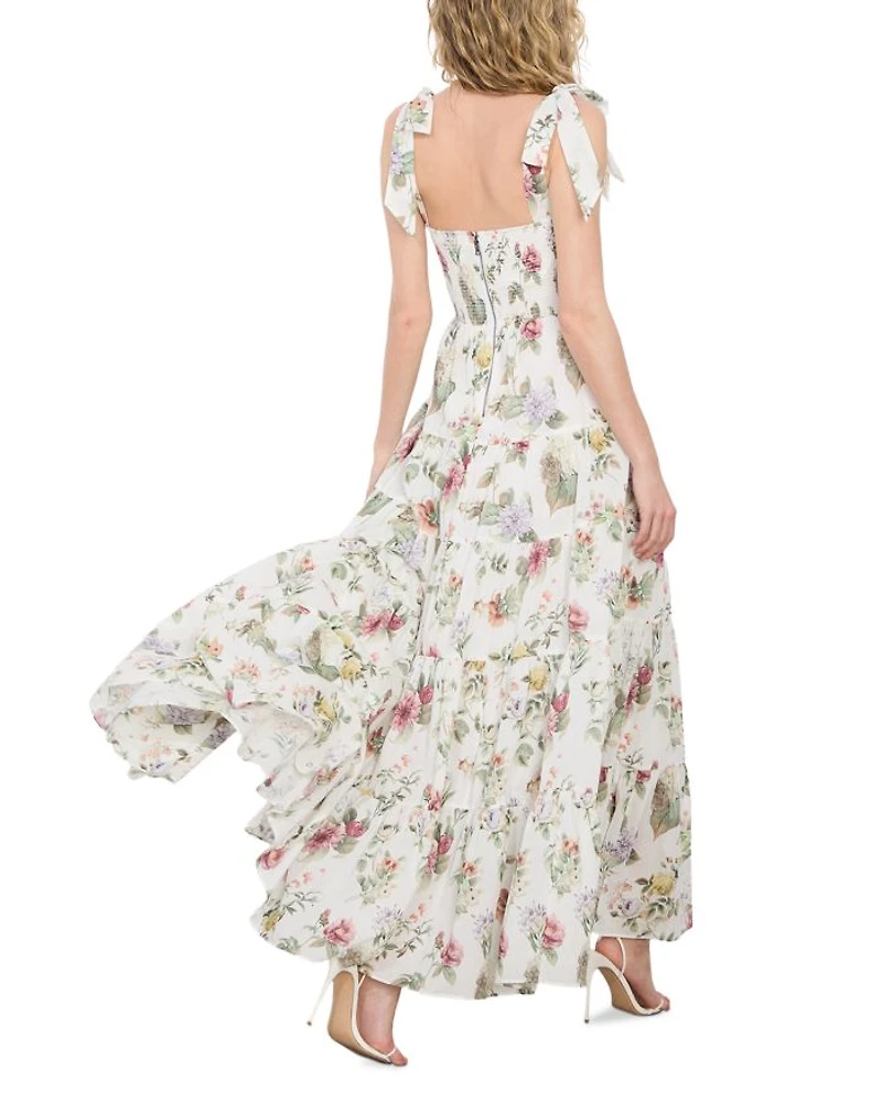 Monnie Shoulder Tie Maxi Dress