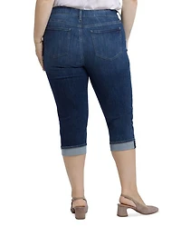 Marilyn High Rise Cropped Straight Cuffed Jeans Inspire