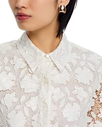 Jean Lace Midi Dress