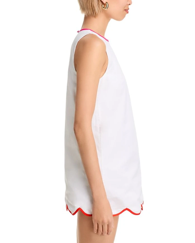 Alexis Poplin Scallop Hem Dress