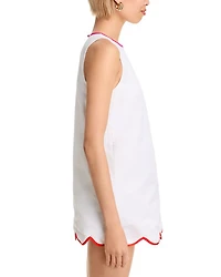 Alexis Poplin Scallop Hem Dress