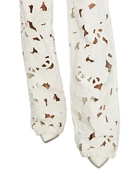 Weezy High Rise Embroidered Eyelet Pants
