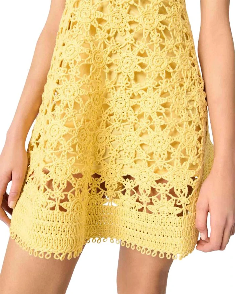 Crochet Strappy Mini Dress
