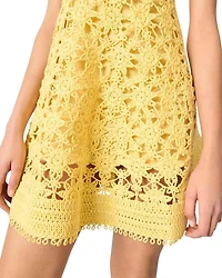 Crochet Strappy Mini Dress
