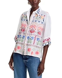 Johnny Was Kimono Sleeve Shirt