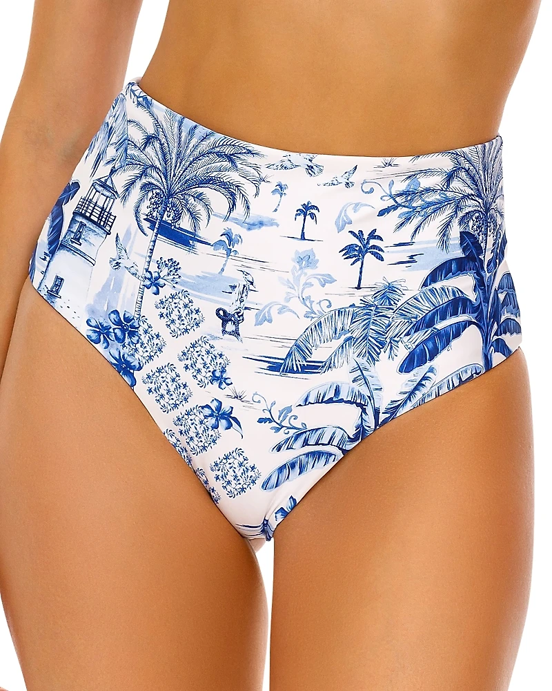 Agua Bendita Alicia Tales Printed High Waisted Reversible Bottom