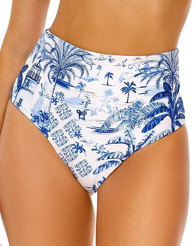 Agua Bendita Alicia Tales Printed High Waisted Reversible Bottom