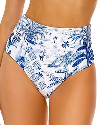 Agua Bendita Alicia Tales Printed High Waisted Reversible Bottom