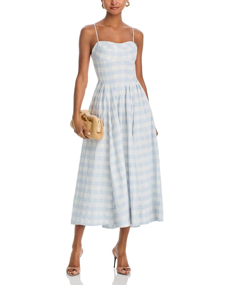 Kittiya Sleeveless Poplin Midi Dress