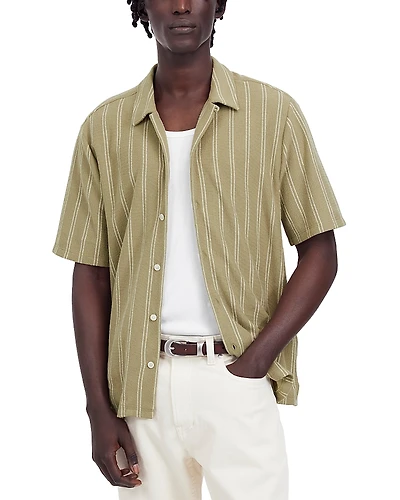 Madewell Textured Stripe Short Sleeve Shirt
