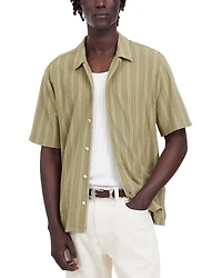 Madewell Textured Stripe Short Sleeve Shirt