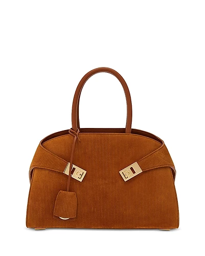 Ferragamo Hug Suede Handbag