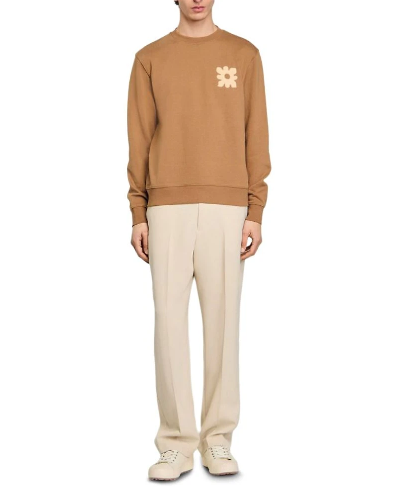 Sweatshirt With Flower Patch