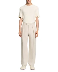 Wide Leg Trousers With Creases