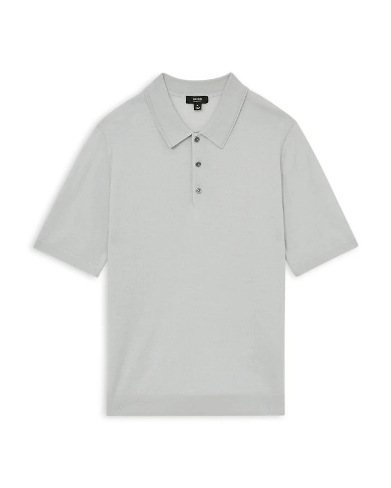 Manor Half Button Merino Wool Polo Shirt