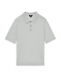 Manor Half Button Merino Wool Polo Shirt