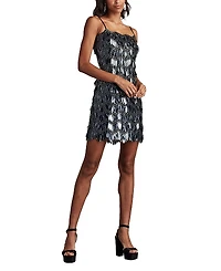 Tadashi Shoji Colie Sequin Fringe Mini Dress