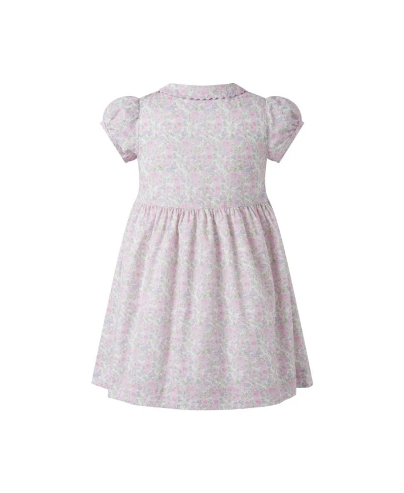 Girls' Ditsy Bloom Smocked Button-Front Dress - Little Kid, Big Kid