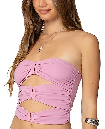 Edikted Ariella Cut Out Strapless Top