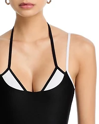 Layered One Piece Swimsuit - Exclusive
