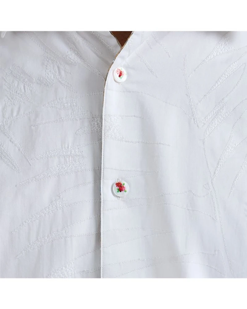 Back Print Long Sleeve Woven Shirt