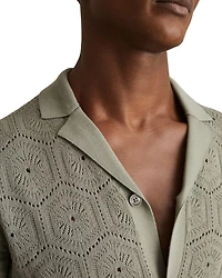 Royce Short Sleeve Cuban Hexagon Pointelle Shirt