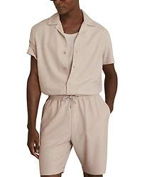 Warwick Short Sleeved Textured Cuban Regular Fit Shirt