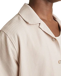 Warwick Short Sleeved Textured Cuban Regular Fit Shirt