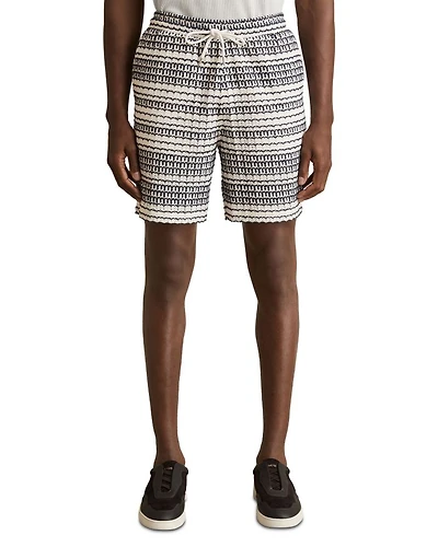 Embroidered Crochet Drawstring Short