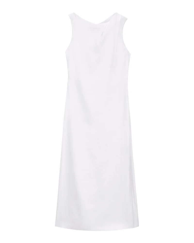 Shoulder Draped Midi Dress