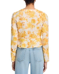 Soft Printed Peplum Blouse - Exclusive