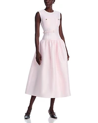 Pink Taffeta Midi Dress